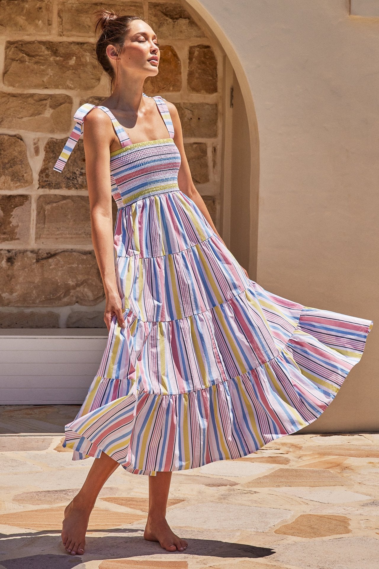 Summer Women's New Commuter Sleeveless Spice Print Long Halter Dress
