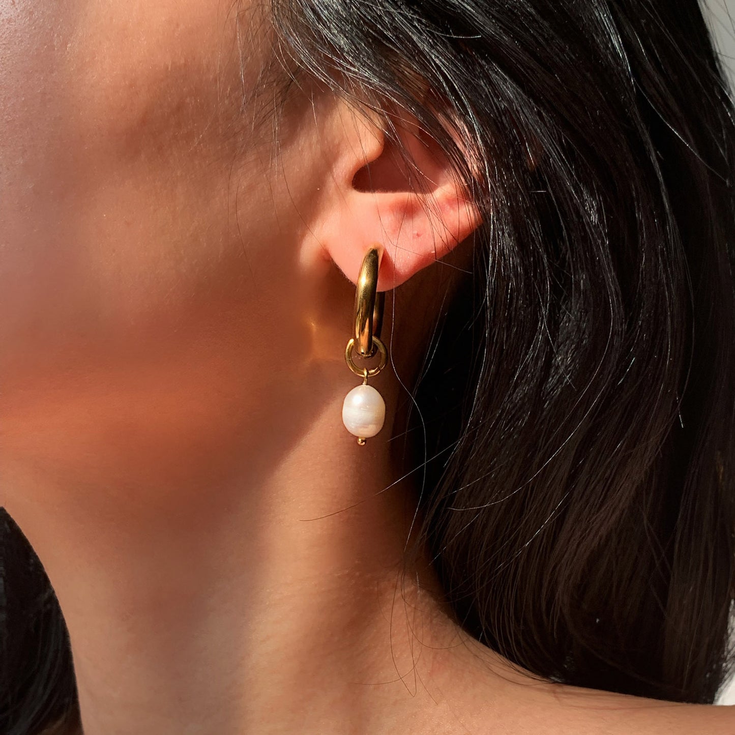 5pcs Vintage Earrings Light Luxury Earrings Beaded Circle Earrings Electroplated High-Grade 18K Gold Plated Earrings