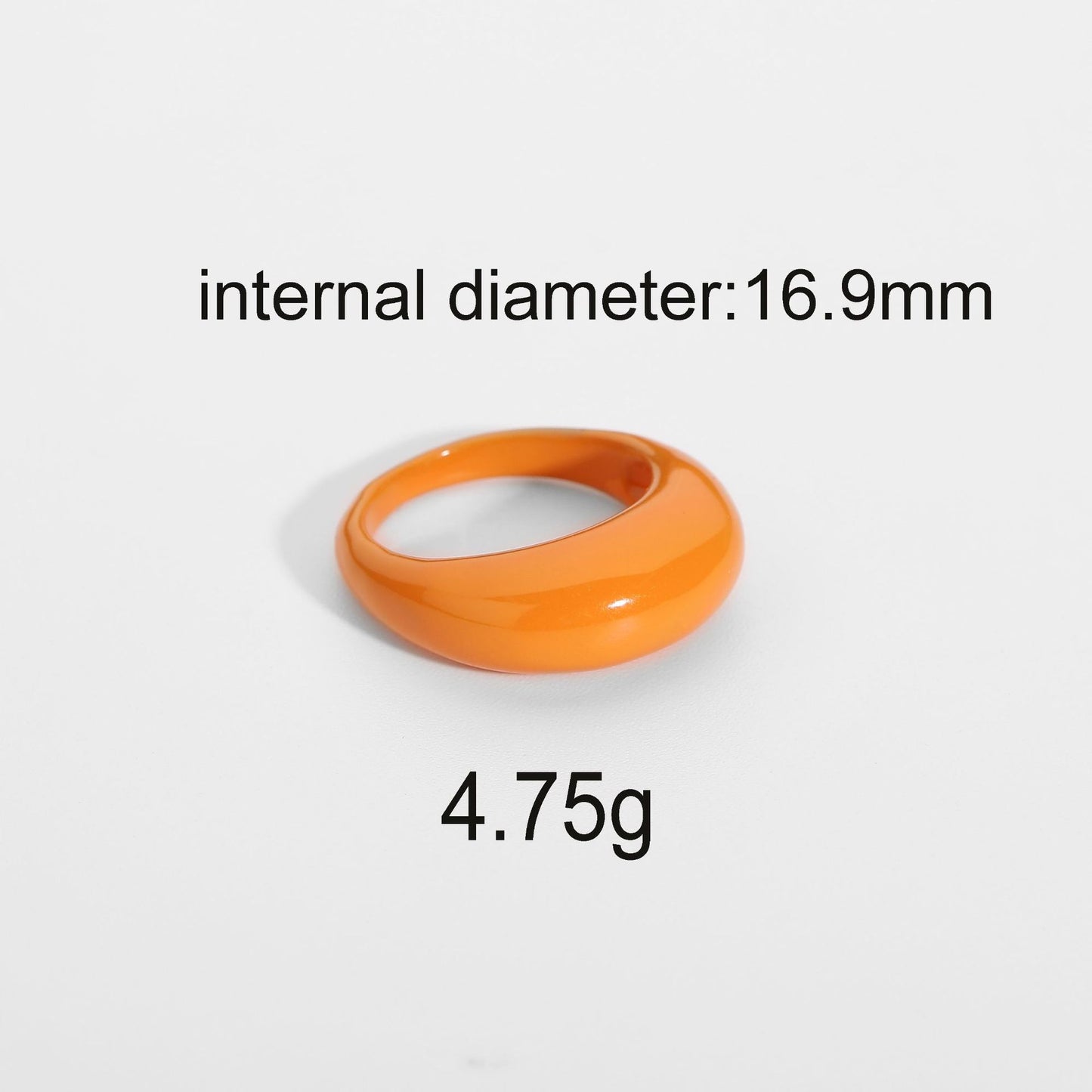 5pcs Fashion Candy Ring Small Fashion Color Drops Glue Creative Personality Hollow Index Finger Ring