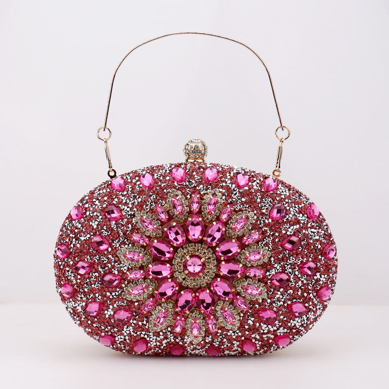 Diamond-Encrusted Bag Dress Diamond-Encrusted Dinner Bag Women's Wedding Cheongsam All-Match Banquet Evening Clutch Bag