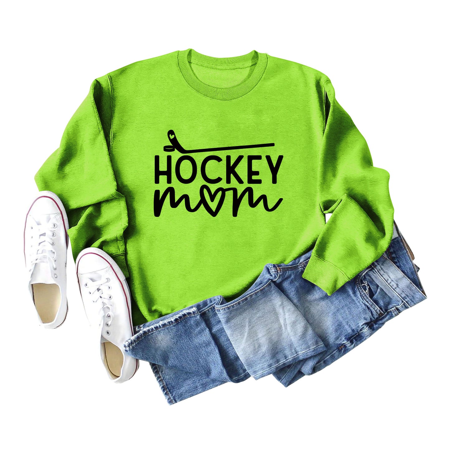 Women's Big Size New Letter Hockey Fall Winter Hoodie Long Sleeves