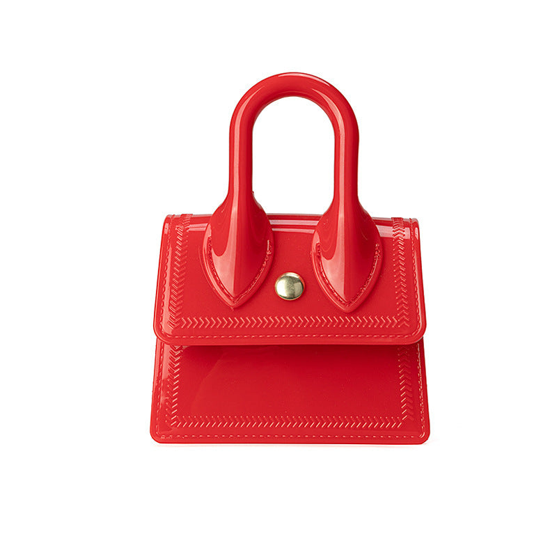 Summer New Portable Jelly Bag Mini Mouth Red Envelope Pvc Chain Bag Women's Crossbody Bag Women's Shoulder Bag