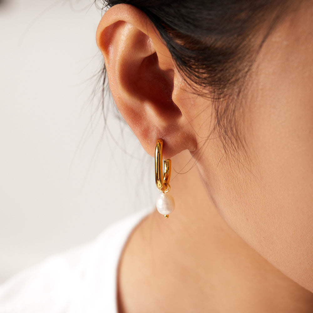 5pcs New Light Pearl Earrings Fashion Simple Pendant Earrings Jewelry Women