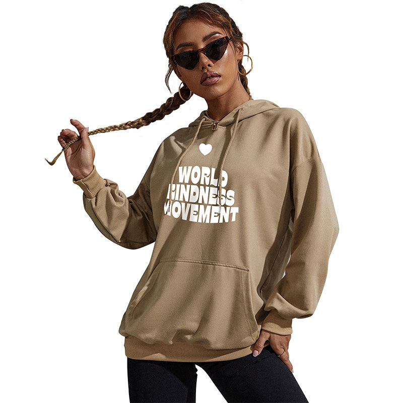 New Autumn And Winter Fashion Leisure Sports Hoodie Southeast Asia Women's Letter Printed Hoodie