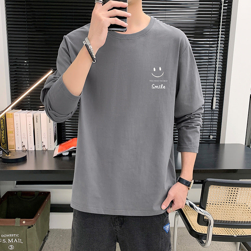 New Spring And Autumn Men's Long Sleeve T-Shirt Men's Cotton T-Shirt Men's T Loose Thin Hoodie