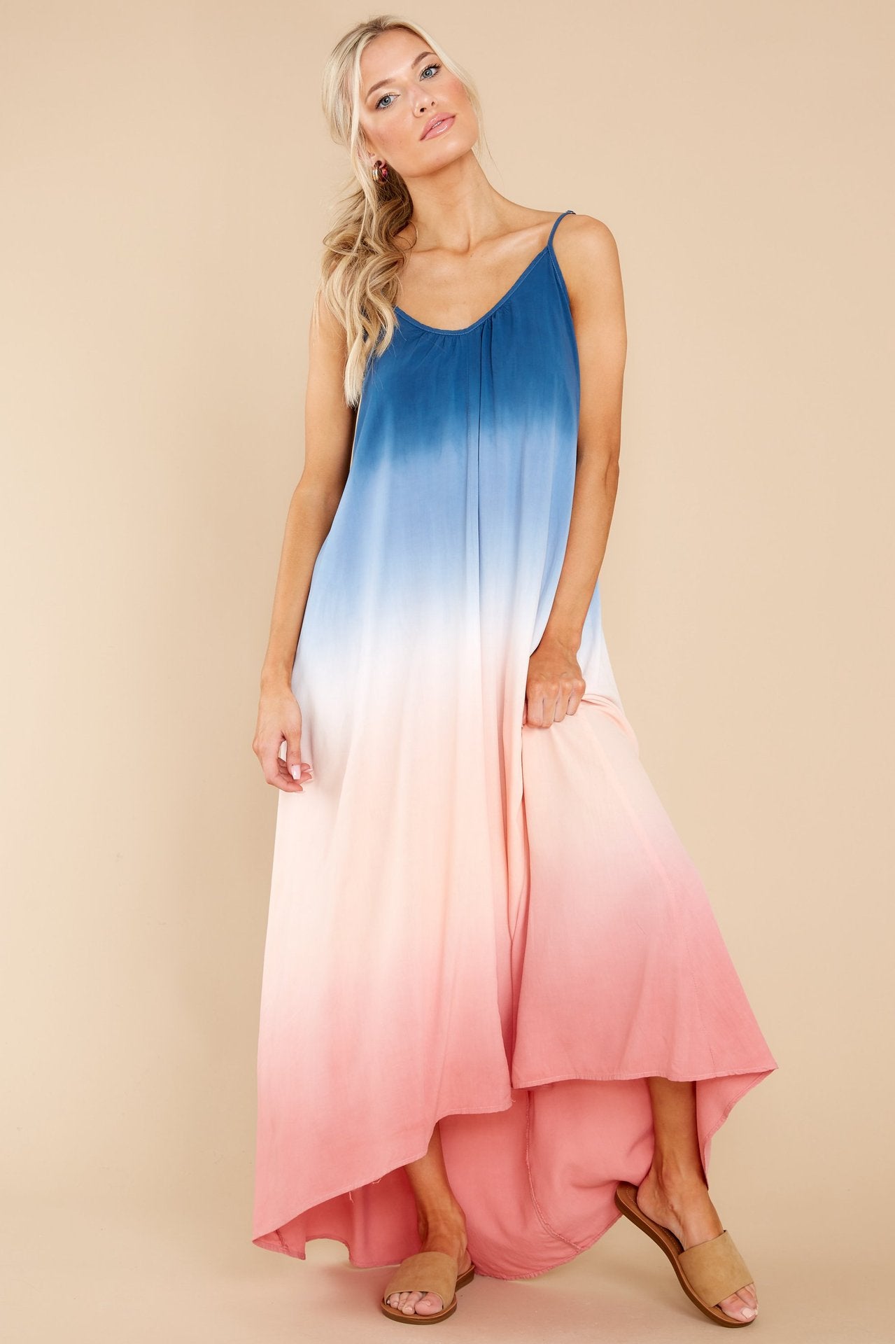 Fashion Tie Dye Digital Print Women's Summer Sexy Halter Dress U-Shape Halter Dress