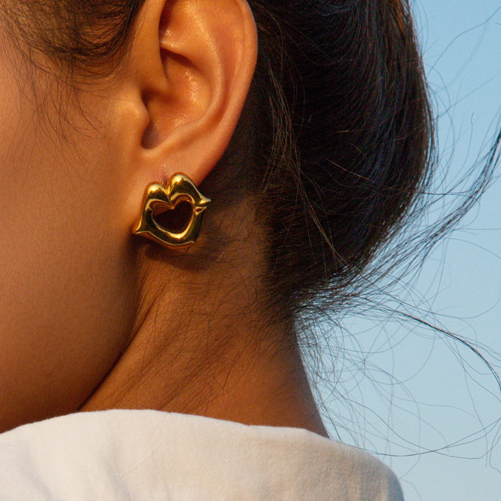 5pcs New 18K Gold Stainless Steel Lip Stud Stainless Steel Jewelry Fashion Personality Ladies