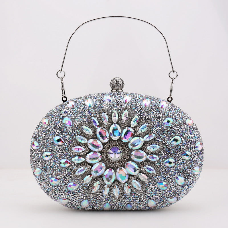 Diamond-Encrusted Bag Dress Diamond-Encrusted Dinner Bag Women's Wedding Cheongsam All-Match Banquet Evening Clutch Bag
