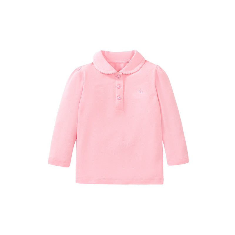 Autumn Long Sleeve T-Shirt For Girls Cute Children's Top Medium Children's Cotton Children's T-Shirt