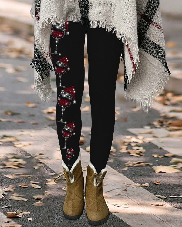 Christmas Personalized Printed Leggings Christmas Tree Sequin Yoga Pants