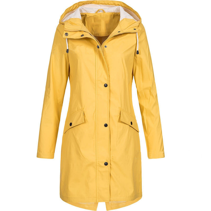 Autumn And Winter New Storm Jacket Outdoor Mountaineering Coat In The Long Women'S Trench Coat