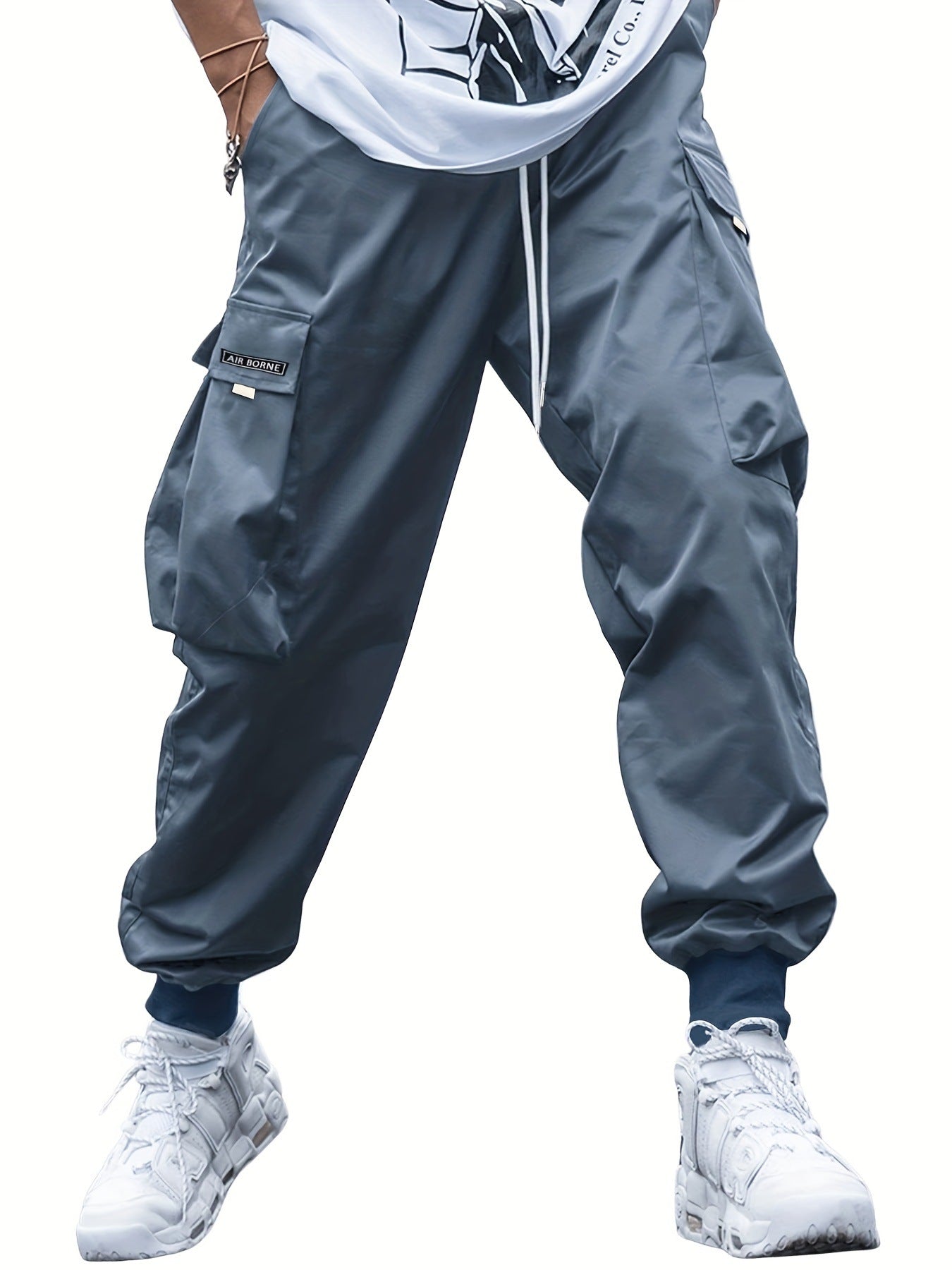 Large Size Overalls Spring Japanese Fashion Men's Casual Pants Multi-Pocket Youth Trend Loose Bundle Feet