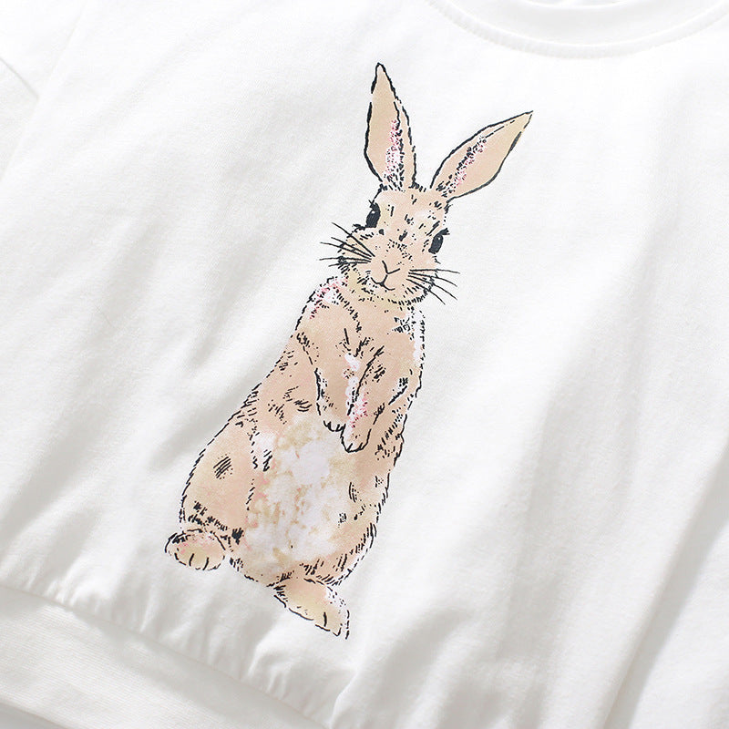 Long Sleeve Girls T-Shirt Cute Animal Children's T-Shirt Pure Cotton Children's Clothes