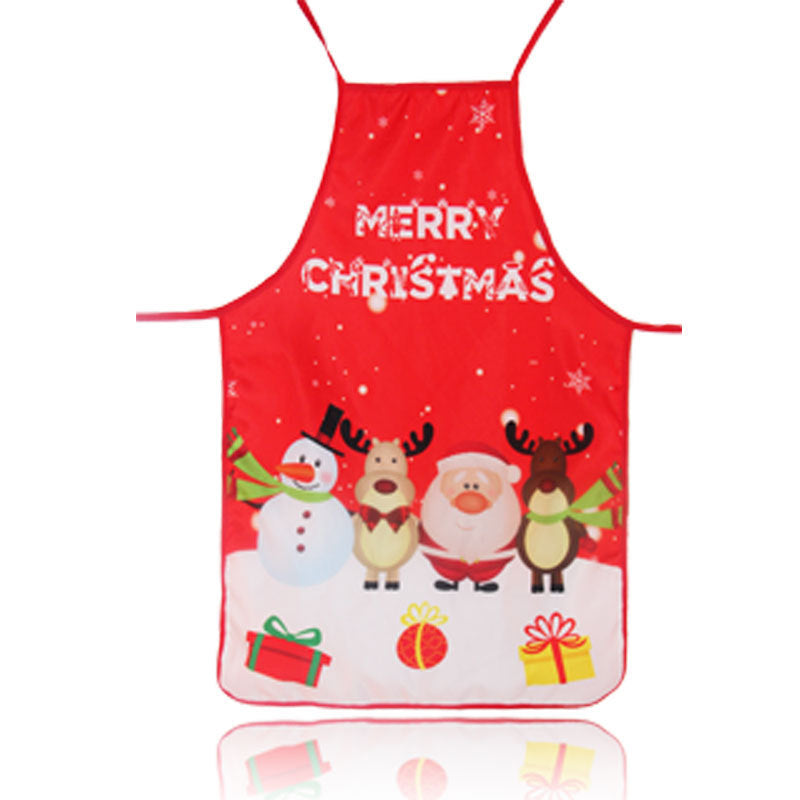 Christmas Apron Decoration Cloth Color Printing Decoration Cartoon Waist Animation Christmas Dress