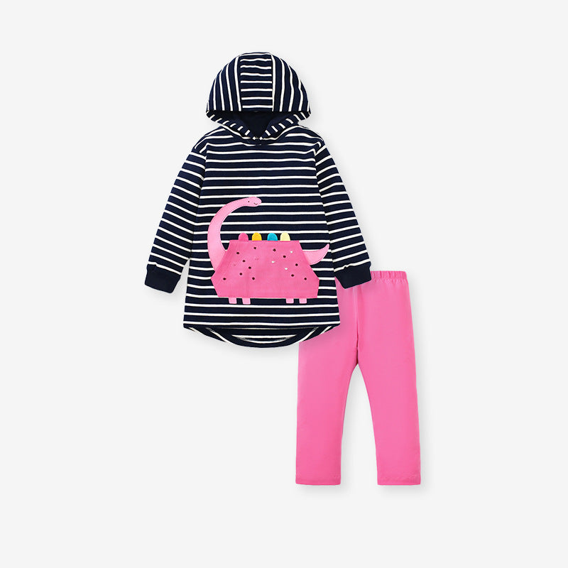 Girls Hoodie Set In The Children's Children's Fall Cute Long-Sleeved Children's Set