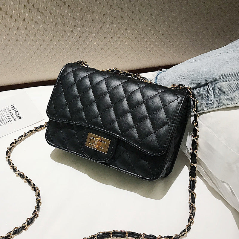 Bag Woman New Fashion Version Ringer Chain Bag Single Shoulder Oblique Cross Bag Female Bag All Match Small Square Bag