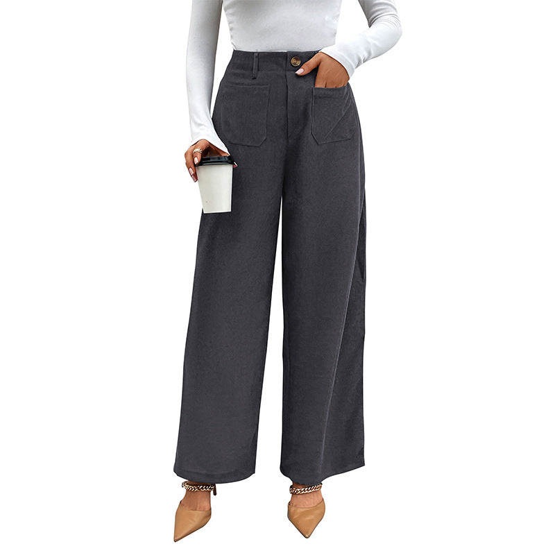 Autumn New Fashion Women's Clothing Corduroy Casual Pants