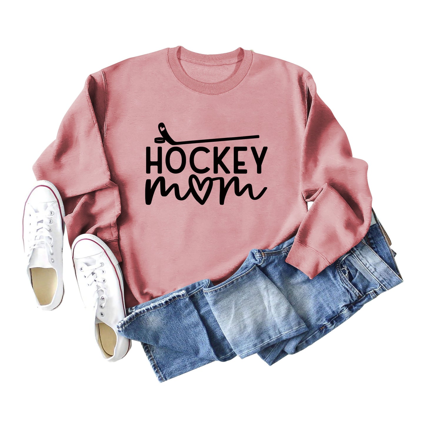 Women's Big Size New Letter Hockey Fall Winter Hoodie Long Sleeves