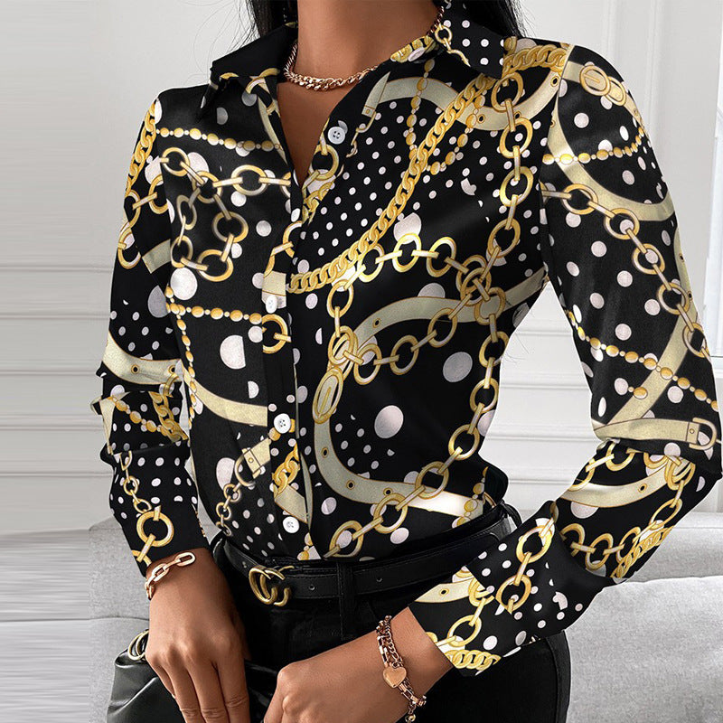 Shirt Spring And Autumn Long Sleeve Temperament Elegant Single-Breasted Cardigan Shirt Woman