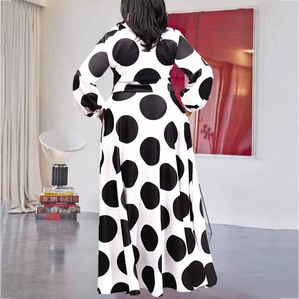 New Women's Dress Africa Women's Print Size Polka Dot Plus Size Dress