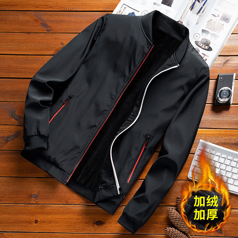 Men's Jacket Spring And Autumn New Version Of Baseball Clothes On The Clothes Plus Fleece Jacket Men's Cargo Coat
