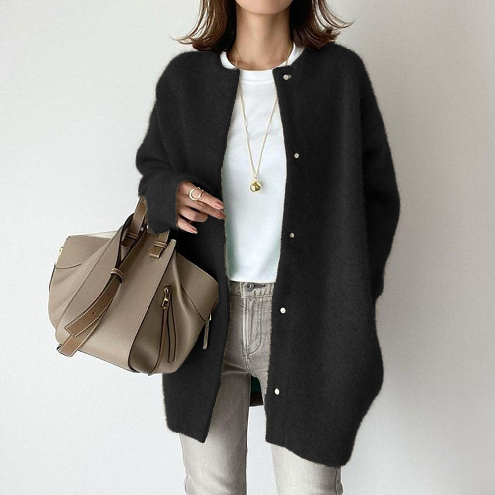 9 Colors Autumn New Super Soft Knit Coat Slim Design Sense Of The Minority Loose Woolen Coat Woman