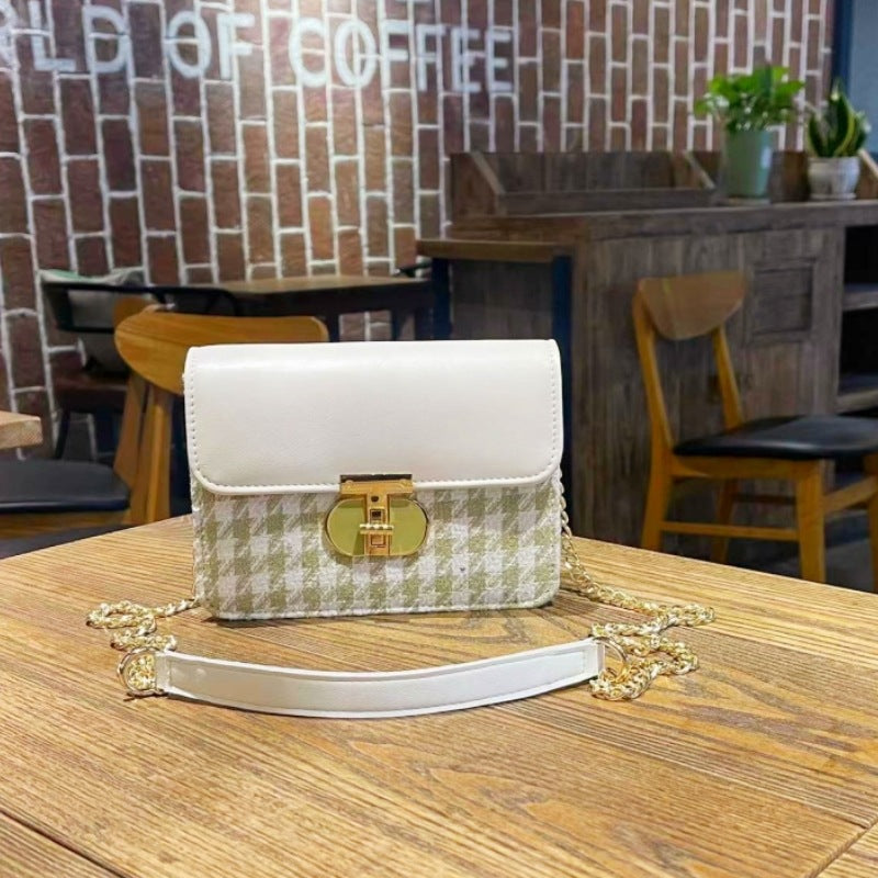 Summer New Small Bag Portable Small Square Bag Niche Diamond Grid Chain Crossbody Bag Small Fragrance Female Bag