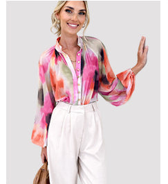 Women's Personalized Printed Shirt Fashion V-Neck Women's Shirt