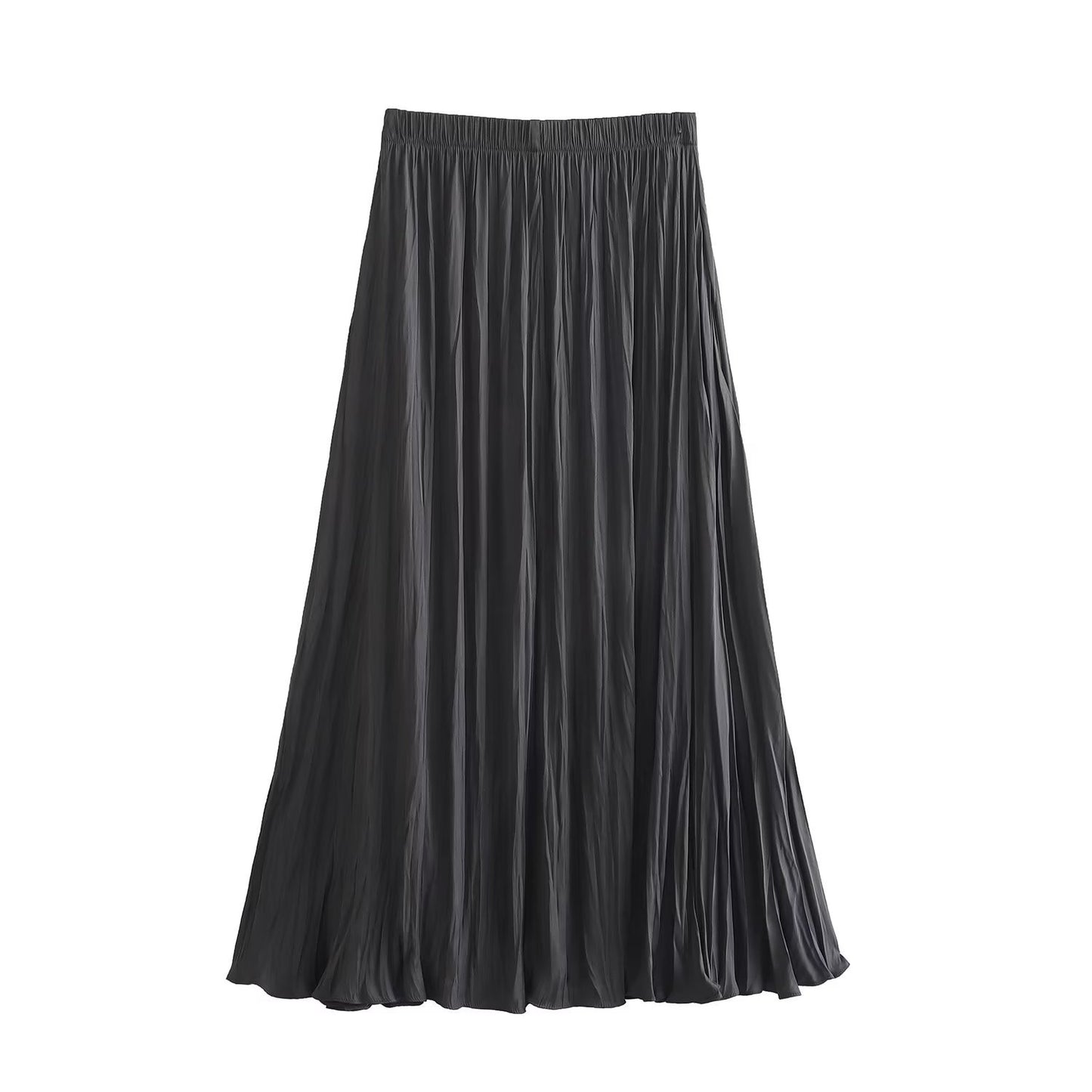 Women's Temperament Waist Pleated Skirt Long Skirt