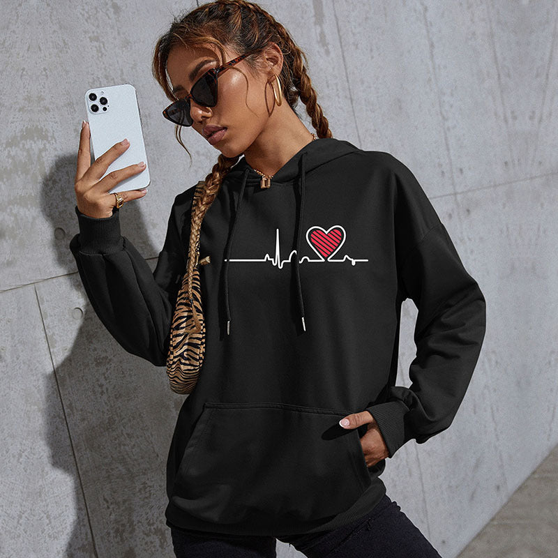 New Autumn And Winter Leisure Sports Hoodie Southeast Asia Women's Printed Long-Sleeved Hoodie