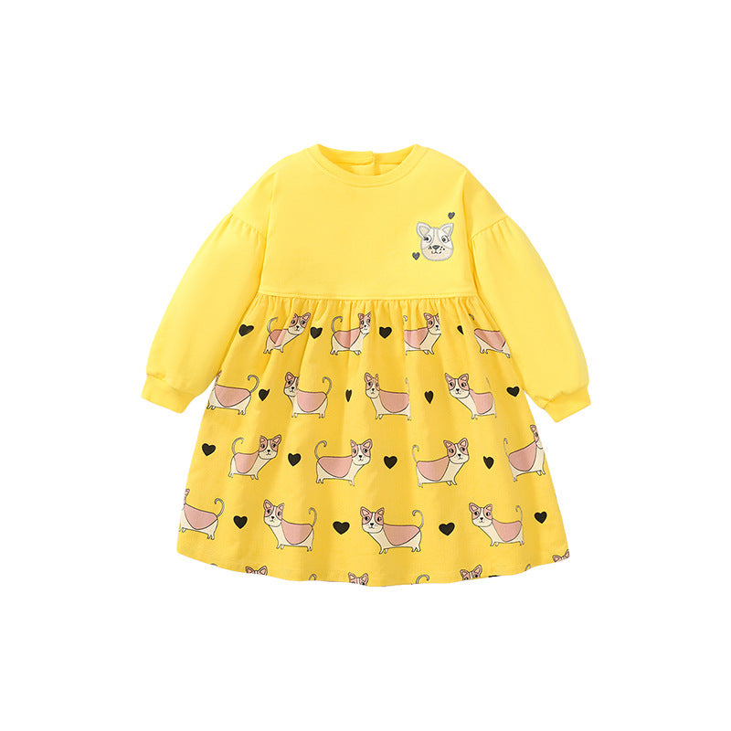 Girls' Dress Autumn Children's Dress New Cotton Children's Dress Princess Dress