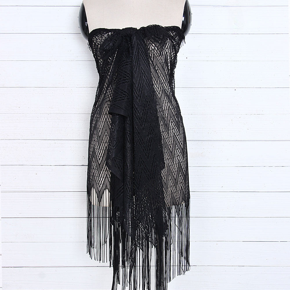 Swimwear New Beach Cover-Up Tassels Sexy Cover-Up Swimwear Beach Sun-Protective Clothing