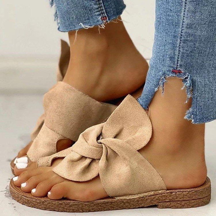 Large Size Slipper Women Flat Set Of Slip Summer New Beef Tendon Sole Women's Shoes