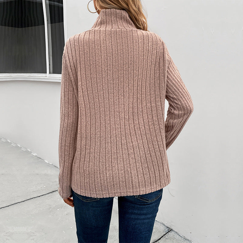 Autumn New Fashion Women's Long-Sleeved High-Neck Knitwear