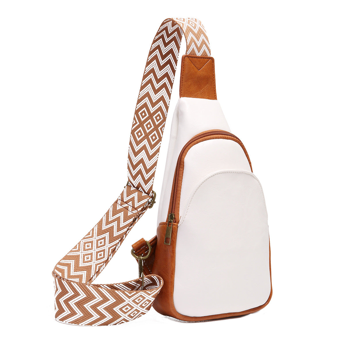 Retro Casual Fashion Women's Breast Bag Solid Color Crossbody Bag Bohemian Style Fanny Pack