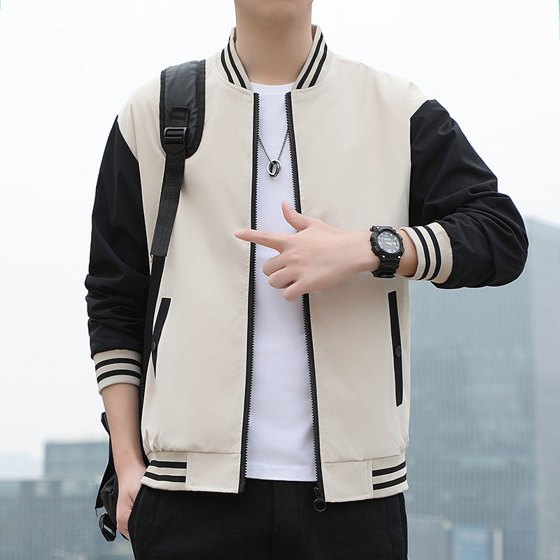 Men's Jacket Jacket Spring And Autumn Casual Loose Sports New Fashion Baseball Collar Men's Shirt Baseball