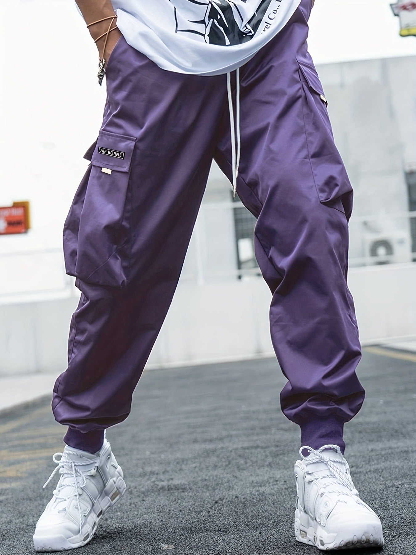 Large Size Overalls Spring Japanese Fashion Men's Casual Pants Multi-Pocket Youth Trend Loose Bundle Feet