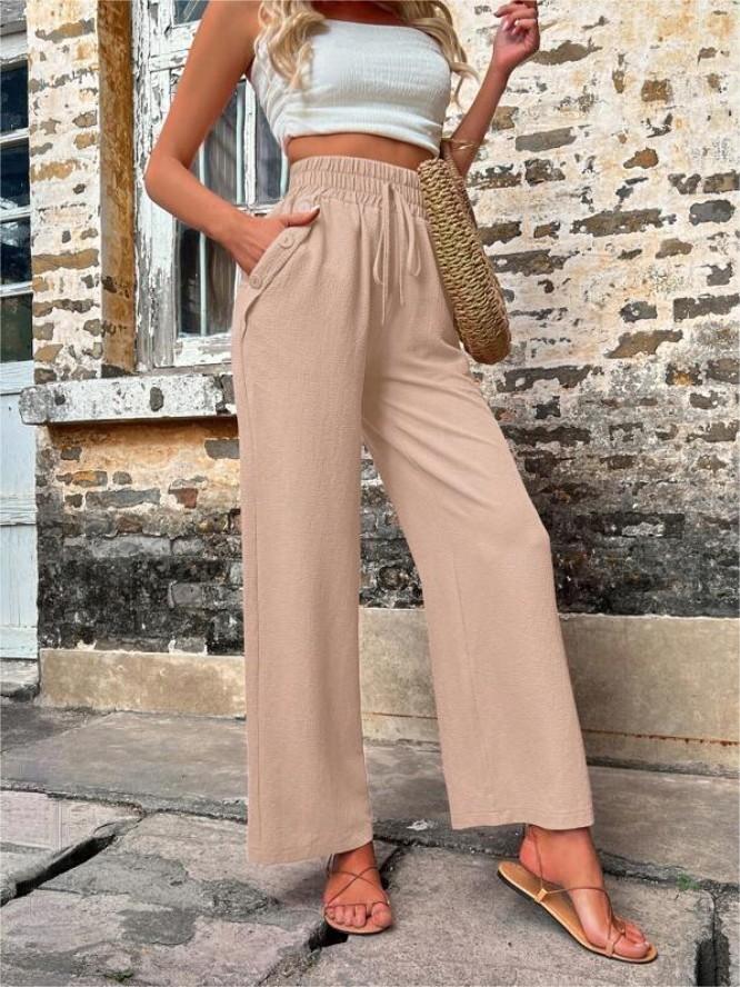 Autumn And Winter Women's New Casual Pants Elastic High-Waisted Slacks Women