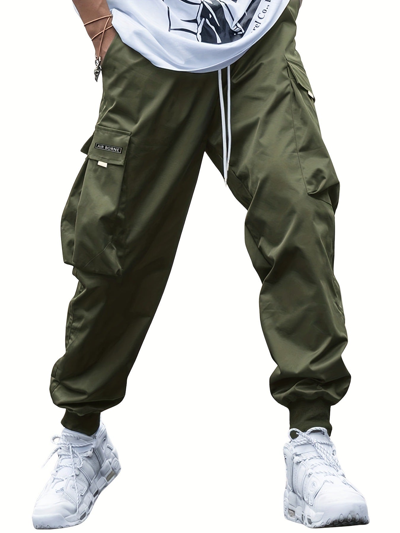 Large Size Overalls Spring Japanese Fashion Men's Casual Pants Multi-Pocket Youth Trend Loose Bundle Feet