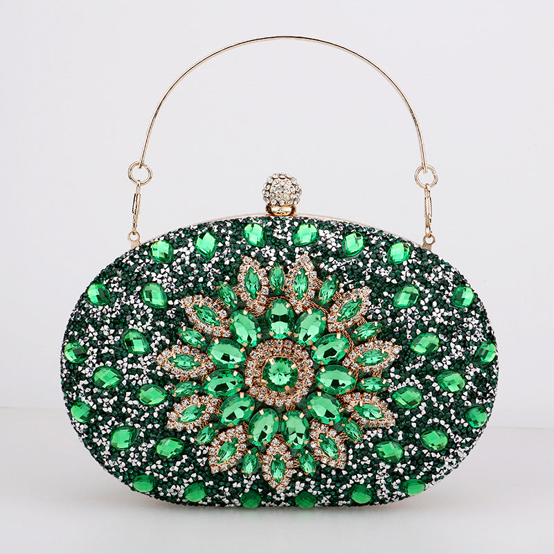 Diamond-Encrusted Bag Dress Diamond-Encrusted Dinner Bag Women's Wedding Cheongsam All-Match Banquet Evening Clutch Bag