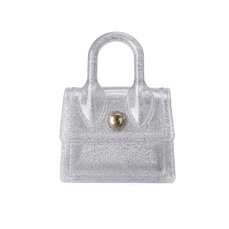 Summer New Portable Jelly Bag Mini Mouth Red Envelope Pvc Chain Bag Women's Crossbody Bag Women's Shoulder Bag