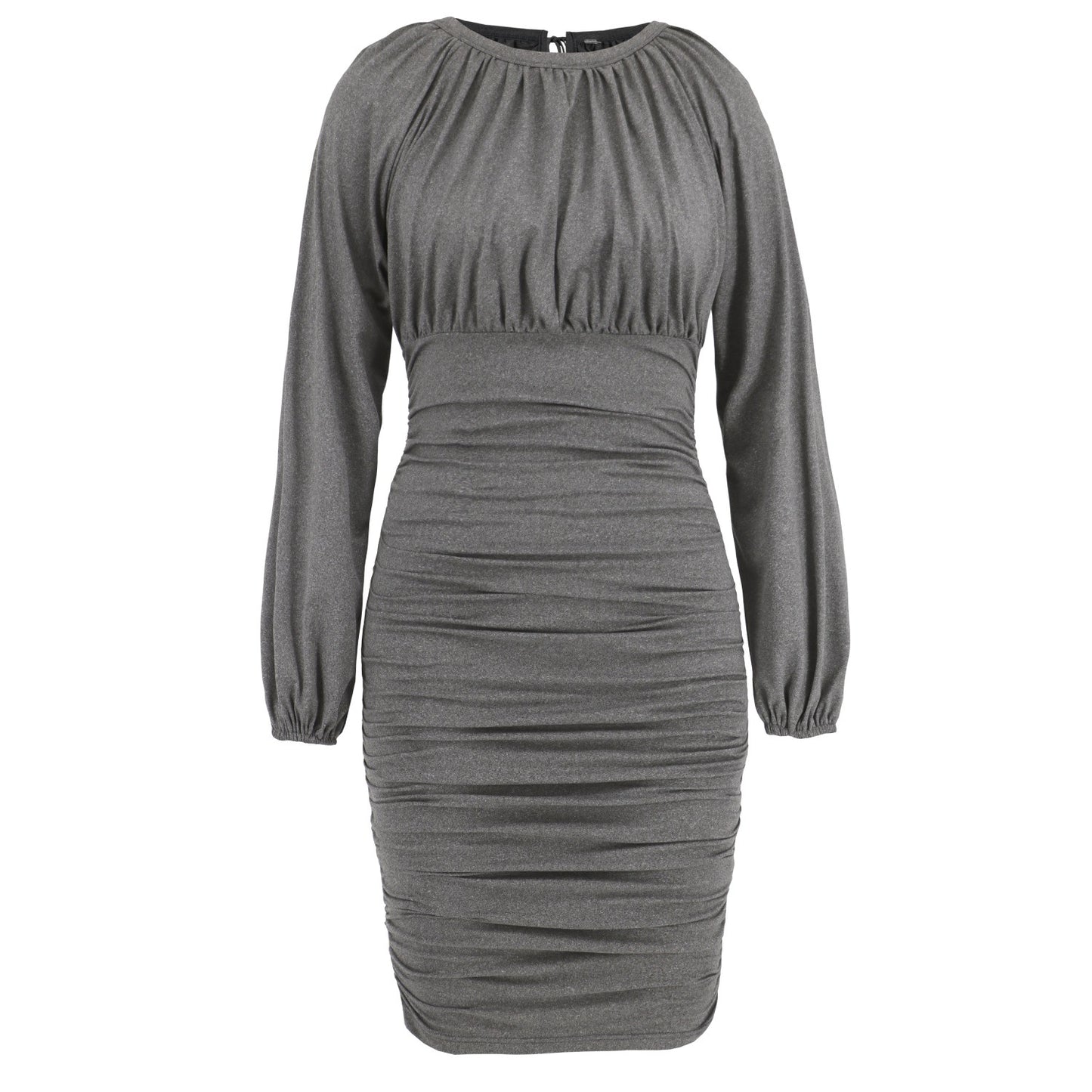 Autumn And Winter Women's New Sexy Lace Pleated Slim Temperament Dress Long Sleeve Mini Skirt Women