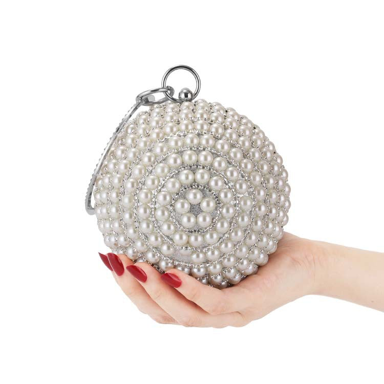 New Round Ball Dinner Bag Diamond Evening Bag Diamond Ring Dinner Bag Hand Dress Bag Women's Bag
