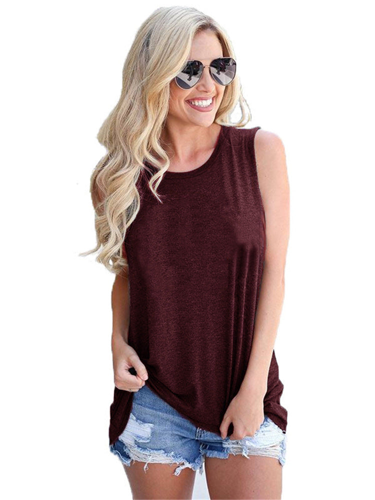 Summer Women's Fashion Loose Plus Size T-Shirt Summer Sexy Vest