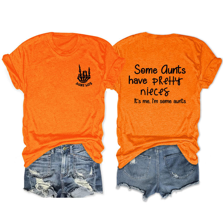 Some Qunts Have Pretty Letter-Printed Short Sleeved Loose Women's T-Shirts