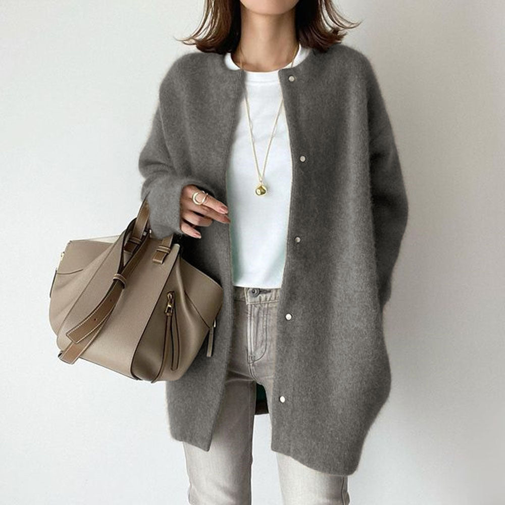 9 Colors Autumn New Super Soft Knit Coat Slim Design Sense Of The Minority Loose Woolen Coat Woman
