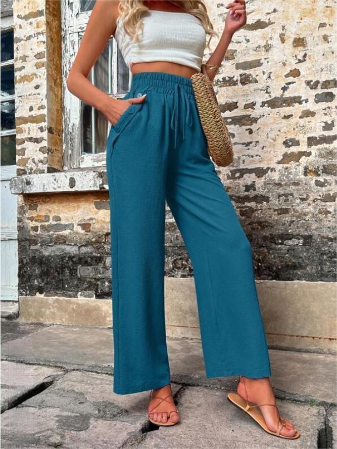 Autumn And Winter Women's New Casual Pants Elastic High-Waisted Slacks Women