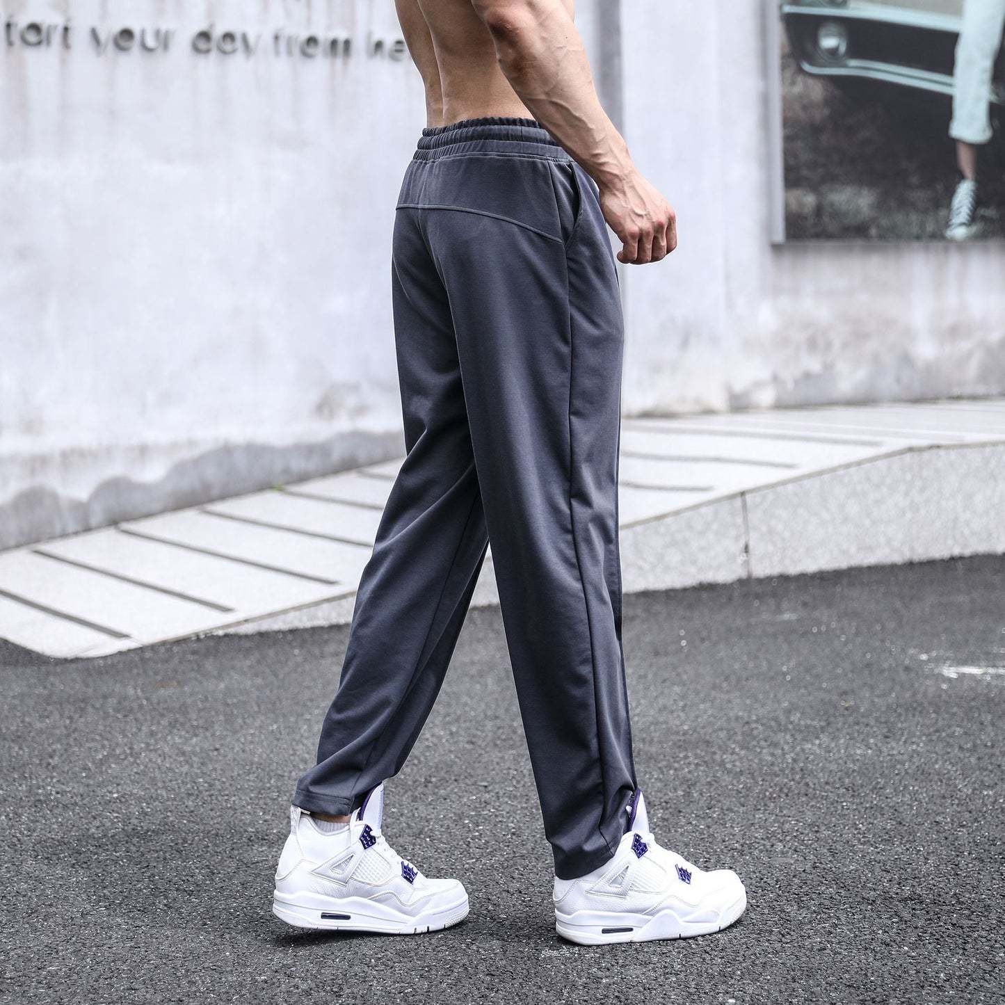 Spring And Autumn Casual Men's Pants Splicing Loose Daily Wear Straight Cylinder Outdoor New Thin Spot
