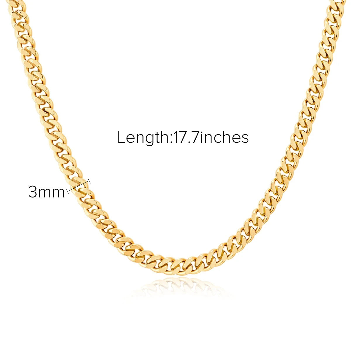 5pcs Non-Fading Gold Plated Necklace Non-Fading Titanium Steel Necklace Men And Women With Cuban Chain Snake Chain