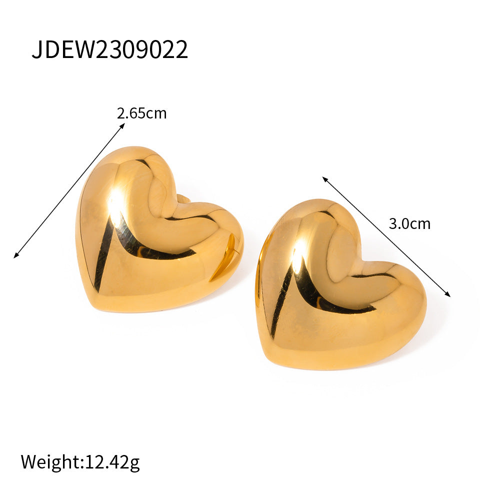 5pcs Simple Retro New 18K Gold High Grade Sense Rectangular Earrings Drop Female Cool Accessories